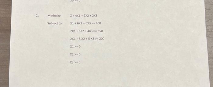  Solve the following problem using excel solver and turn final printouts