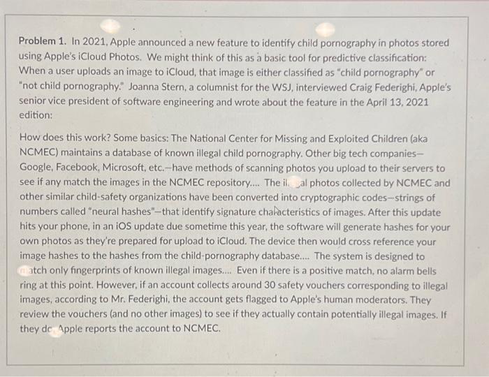  Question 1.1. A supervised machine learning model for predictive analytics requires