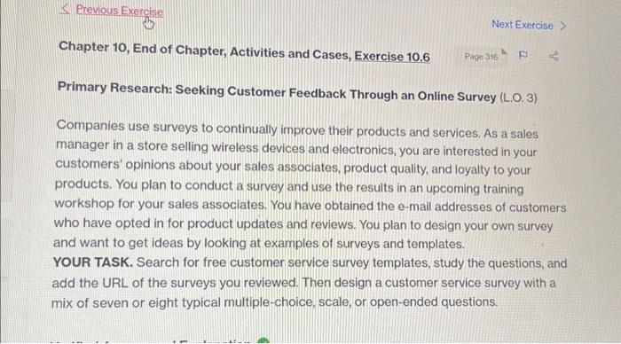  Chapter 10, End of Chapter, Activities and Cases, Exercise 10.6 Page