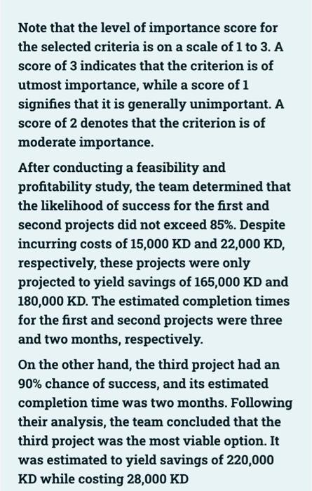 specific focus on supporting management in choosing projects by developing a Grid