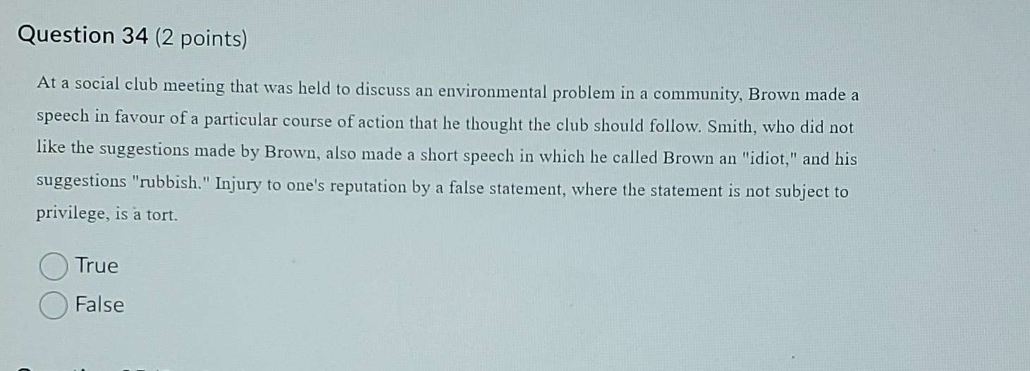  I know it's soothing Question 34(2 points) At a social club
