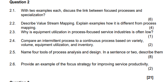  Question 2 2.1. With two examples each, discuss the link between