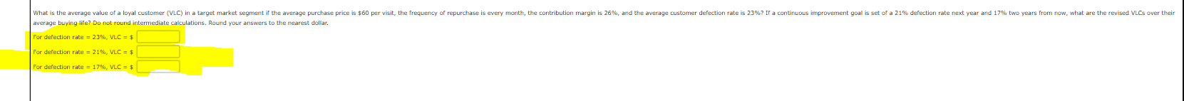 VLC = \% For defection rate =21%, VLC =5 For defection rate