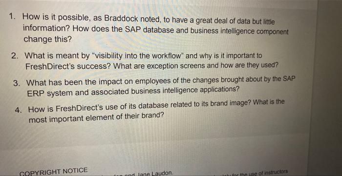  1. How is it possible, as Braddock noted, to have a