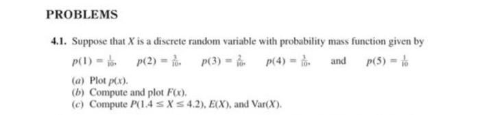 System simulation course 1. Suppose that X is a diserete random variable