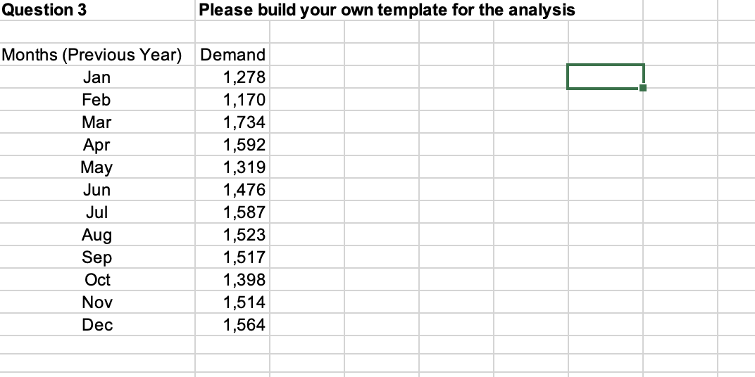 Please use Excel and show work please. The worksheet Q3 contains data