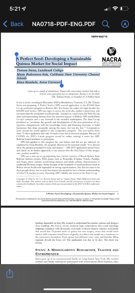 what recommendation work best a perfect seed: developing a sustainable quinoa