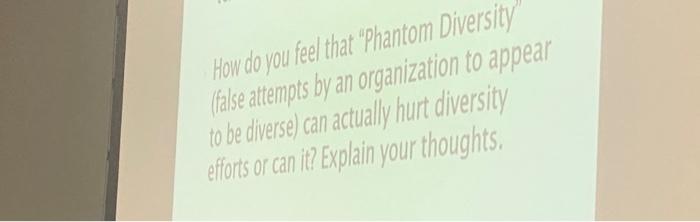  How do you feel that "Phantom Diversity (false attempts by an