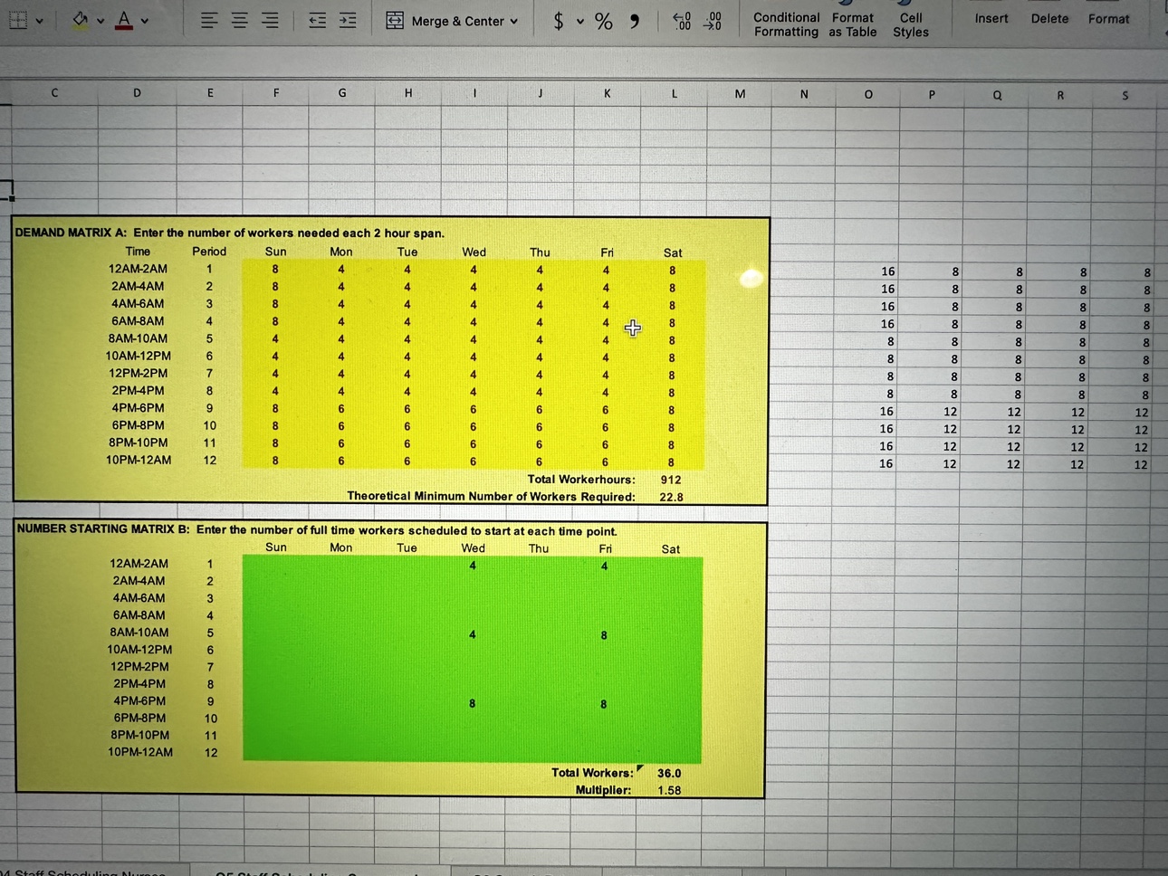  Staff Scheduling: Security Guard Scheduling Problem Answer the questions below based