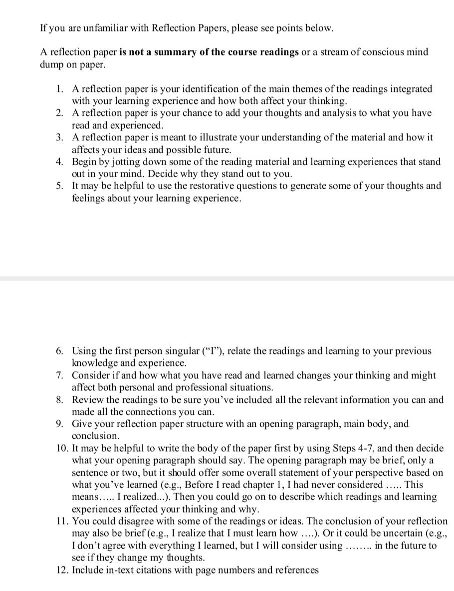 A reflection on what you have learned in BUS 303, Organizational Behaviour