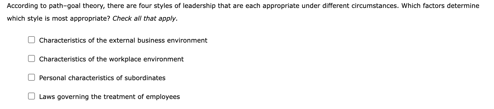 not make up free response answers, this is all MULTIPLE CHOICE. According