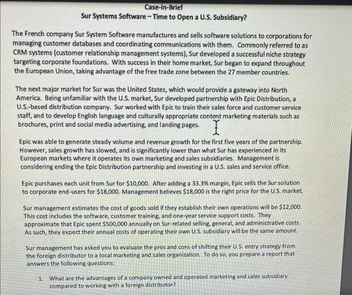 Recognize that epic distribution sold 89 units in the most recent year,