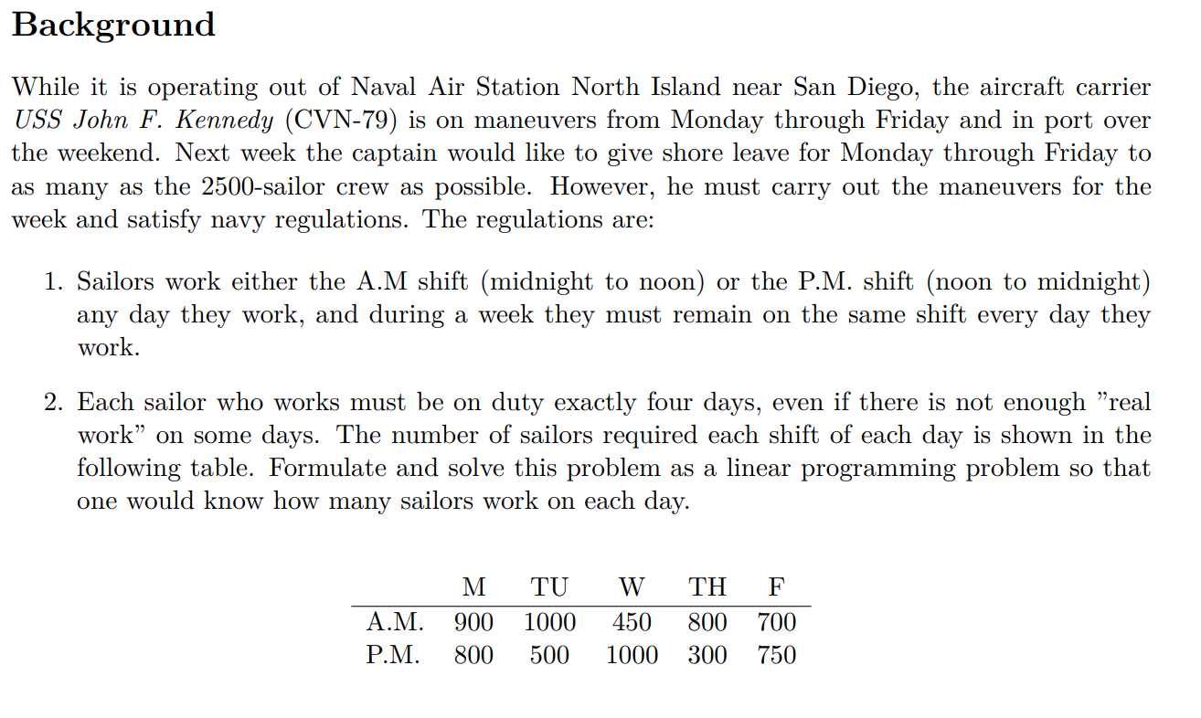 Please show the excel scheduling solution Background While it is operating