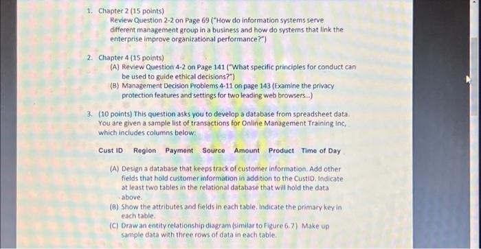  1. Chapter 2 (15 points) Review Question 2-2 on Page 69