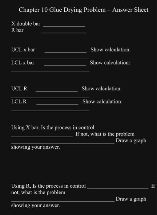 five samples, each with four observations (n=4), of the length of time