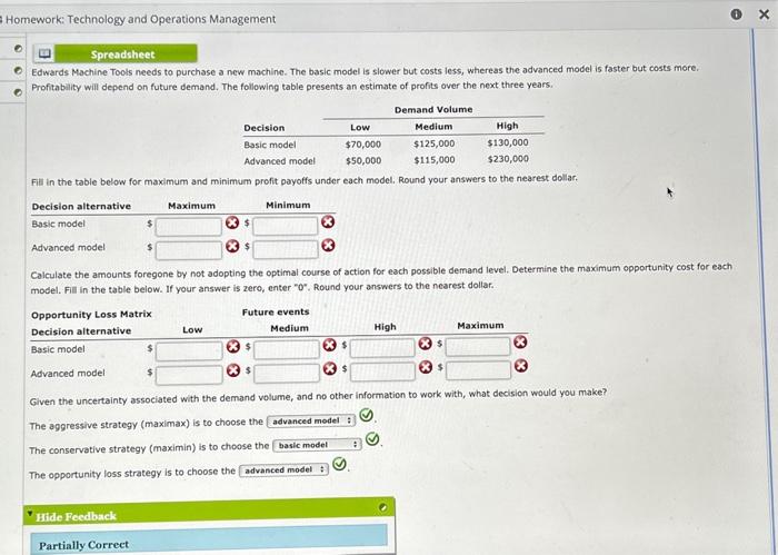please help- thank you! Homework: Technology and Operations Management Edwards Machine Tools