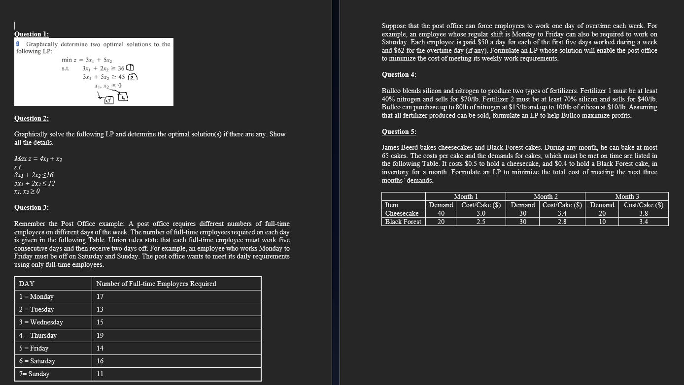  (please help me solve this questions) Suppose that the post office