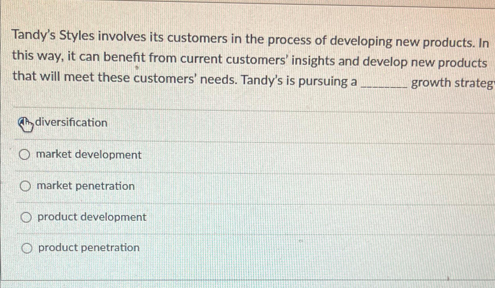  Tandy's Styles involves its customers in the process of developing new