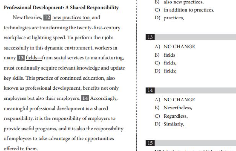  Professional Development: A Shared Responsibility New theories, 12 new practices too,