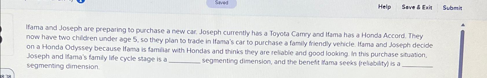  Help Sove & Exit Submit Ifama and Joseph are preparing to