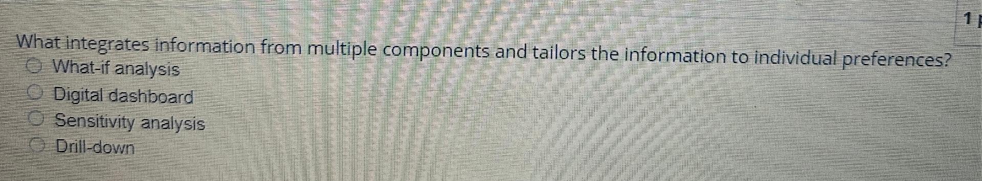  What integrates information from multiple components and tailors the information to