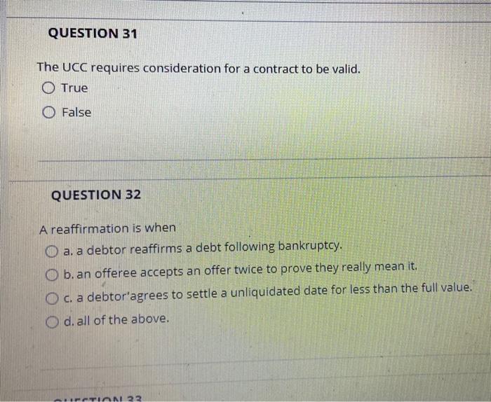 b. showing something was bargained for c. both a \& b d.