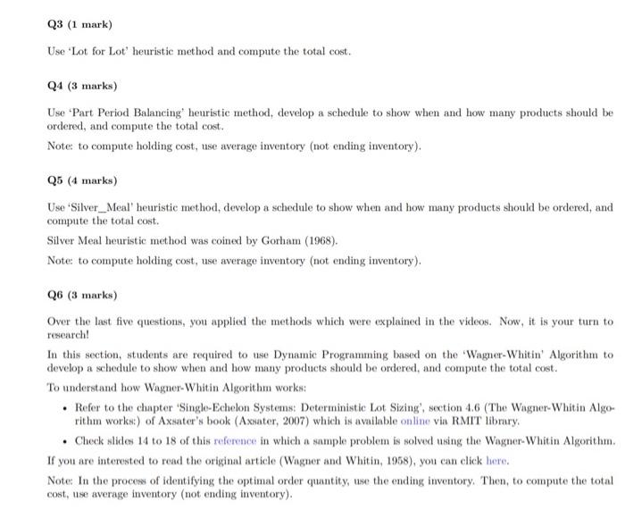 a generalisation of the Economic Order Quantity (EOQ) model that takes into