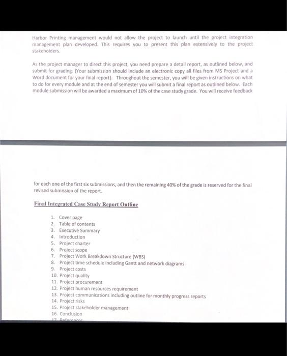 you will essentially go through the stages of project management and knowkdpe