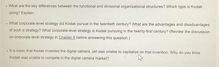  - What are the key differences between the functional and divisional