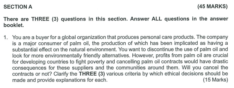 There are THREE (3) questions in this section. Answer ALL questions