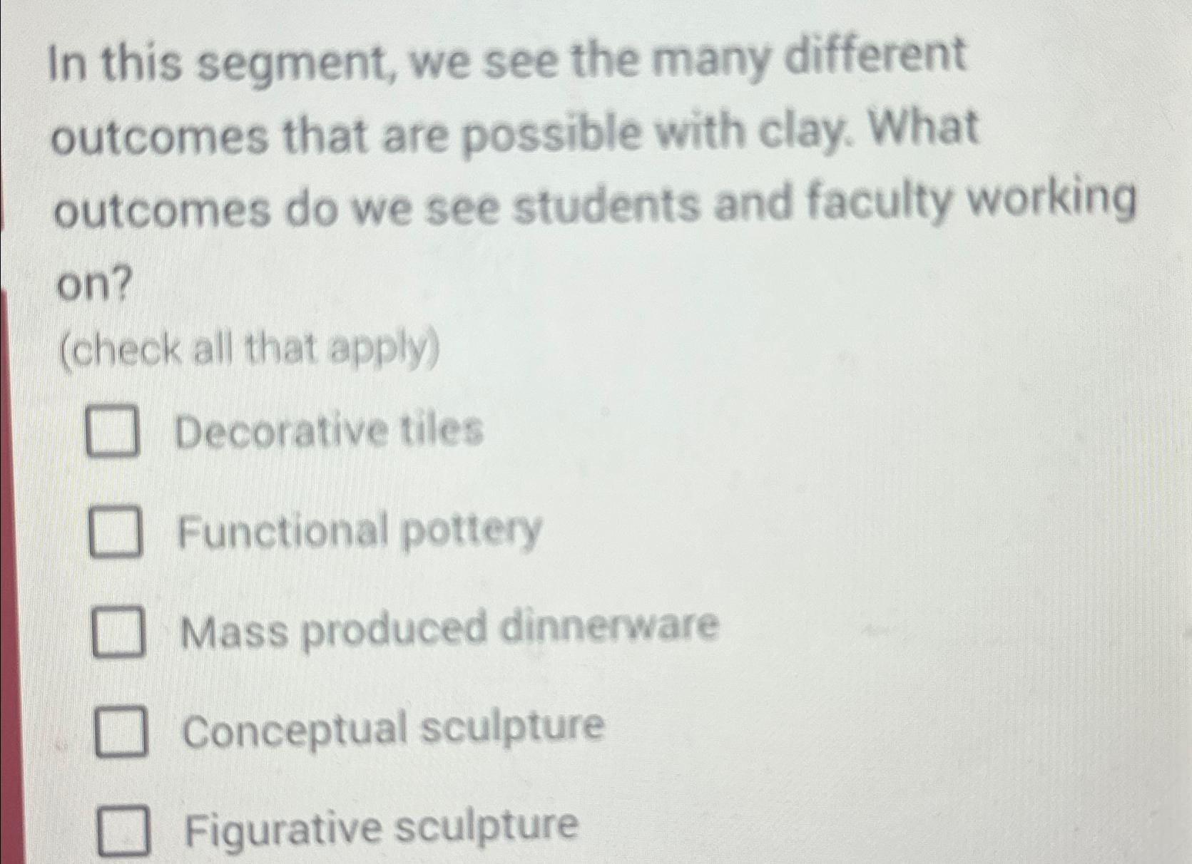  In this segment, we see the many different outcomes that are