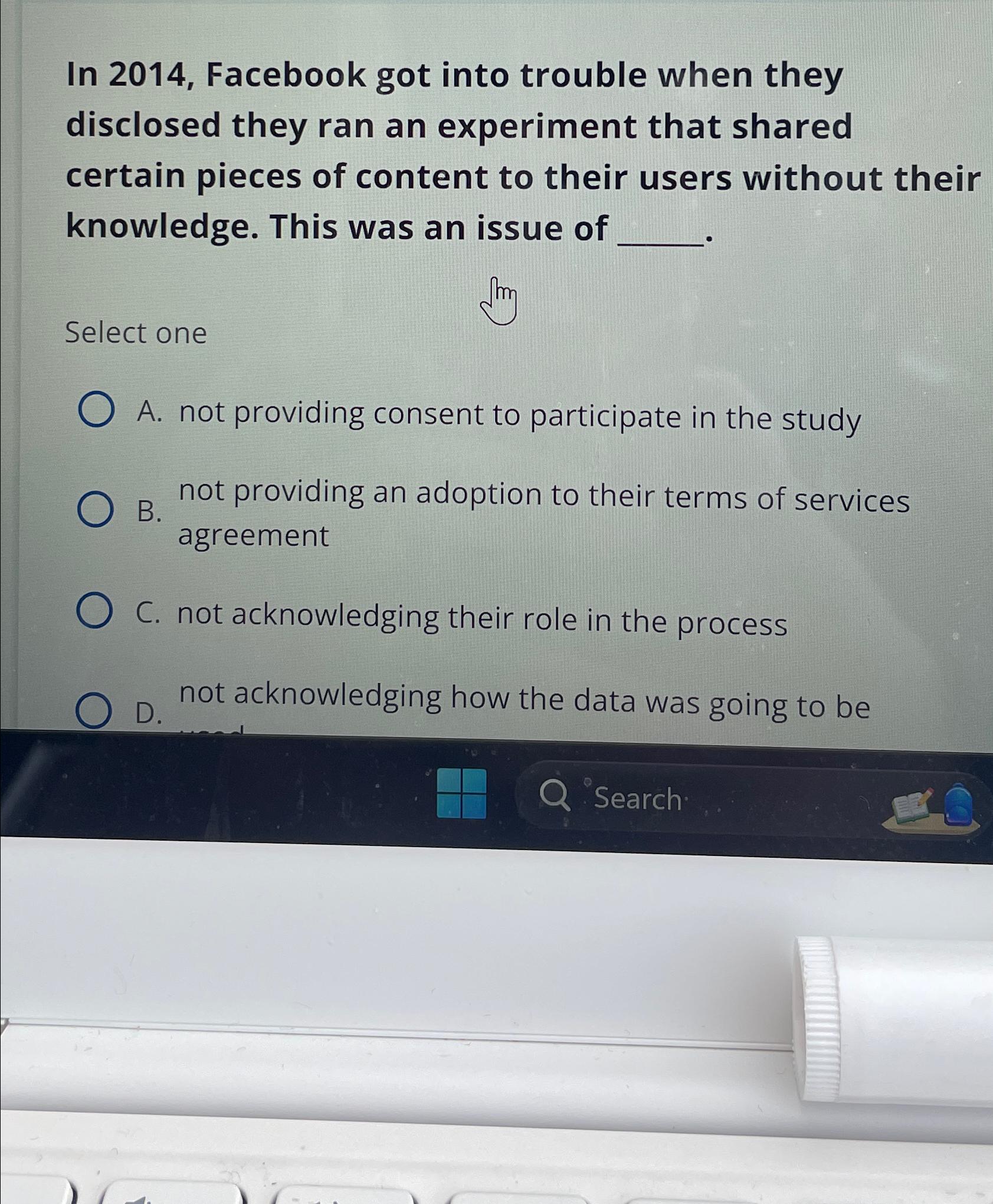  In 2014, Facebook got into trouble when they disclosed they ran