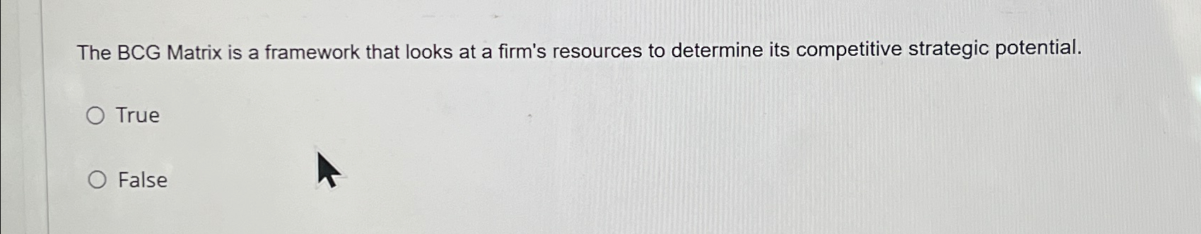  The BCG Matrix is a framework that looks at a firm's