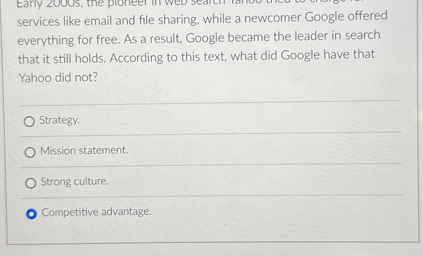  services like email and file sharing, while a newcomer Google offered