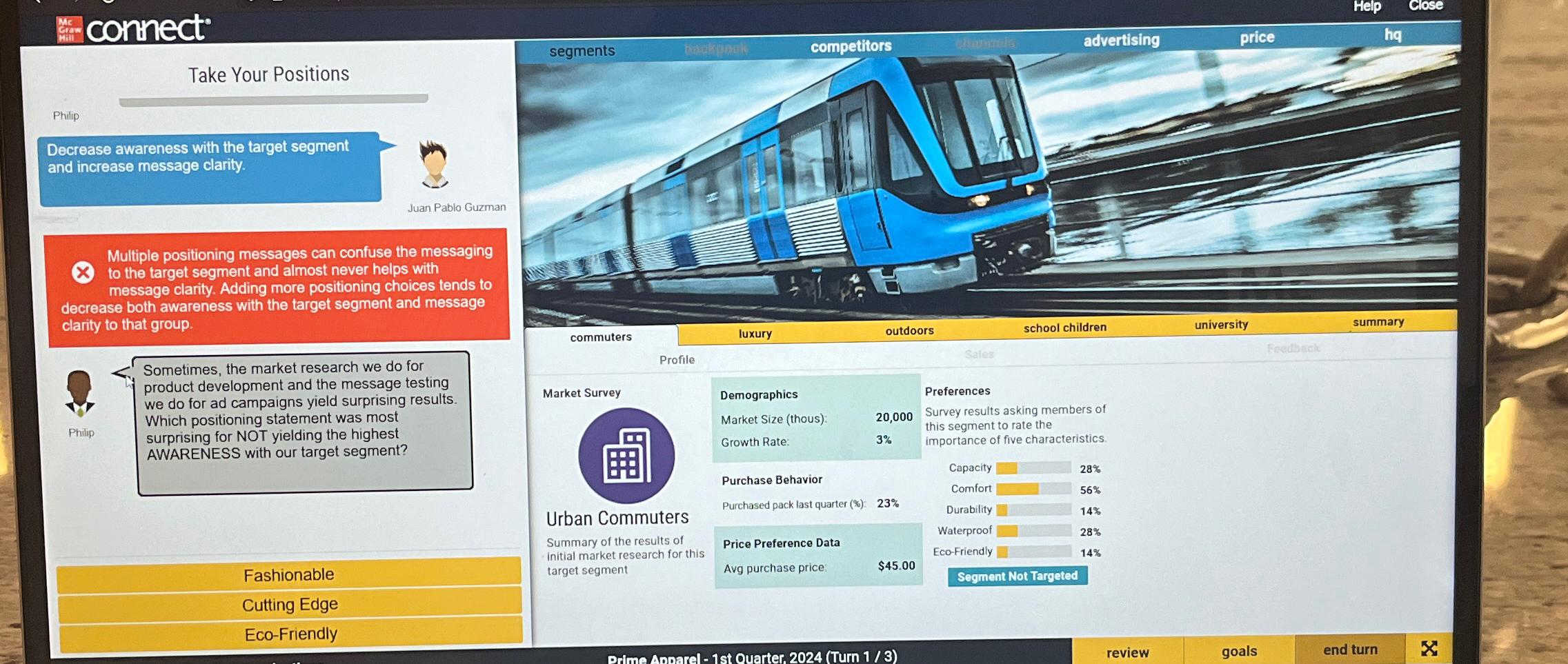  connect Take Your Positions Philip Decrease awareness with the target segment