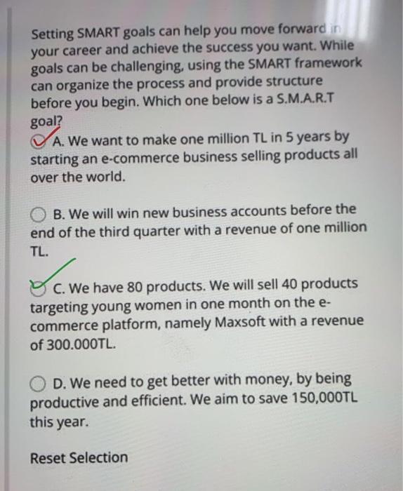  Setting SMART goals can help you move forward in your career