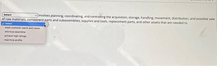 tools, replacement parts, and other assets that are needed to Finvolves planning,