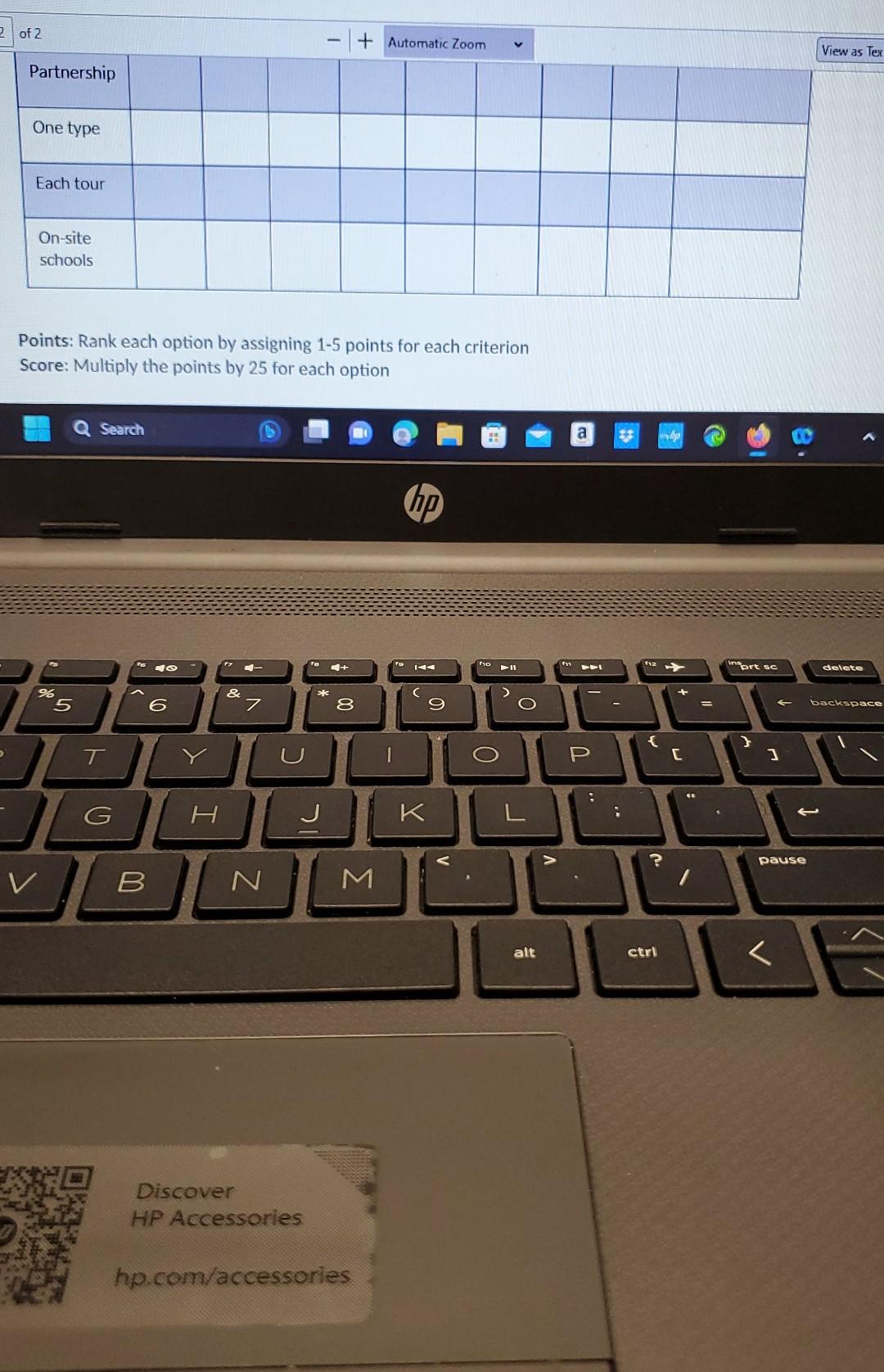 very popular. Possible solutions: - Create a partnership with established educational tour