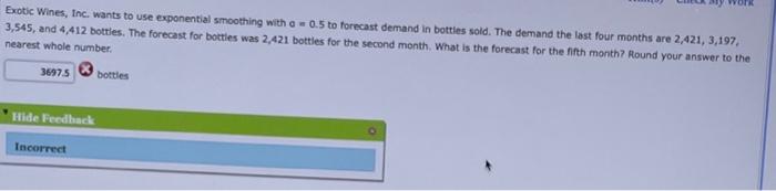 The answer i keep getting seems to be wrong Exotic Wines, Inc.