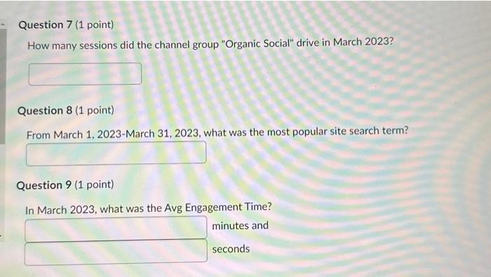 can you please answer all 3 How many sessions did the channel