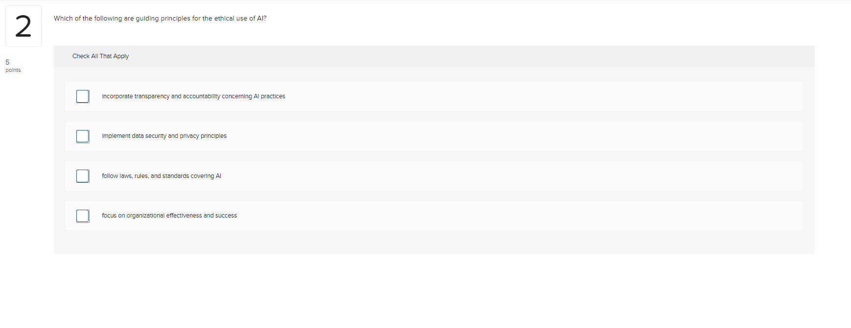 to solve a problem. Check All That Apply Machine learning uses varlous
