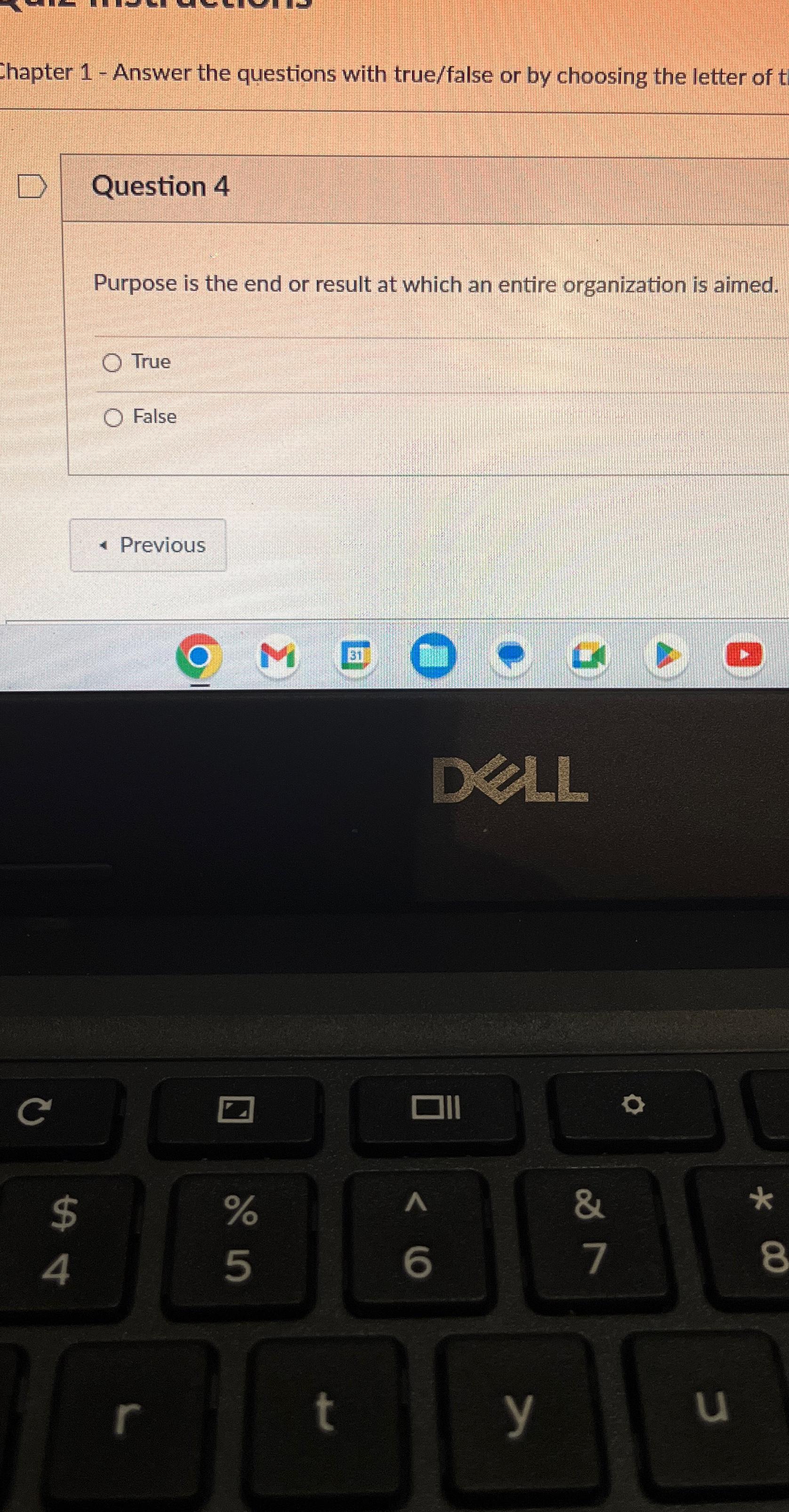  Chapter 1- Answer the questions with true/false or by choosing the