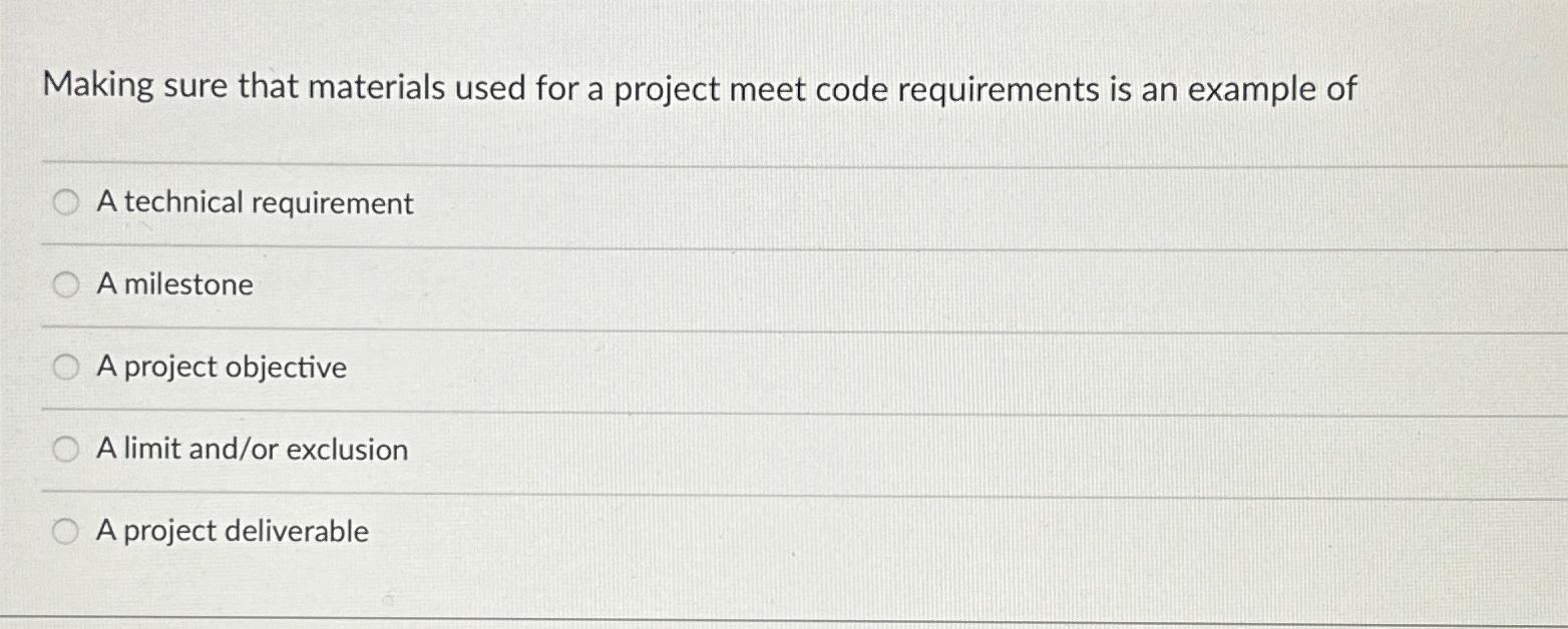  Making sure that materials used for a project meet code requirements