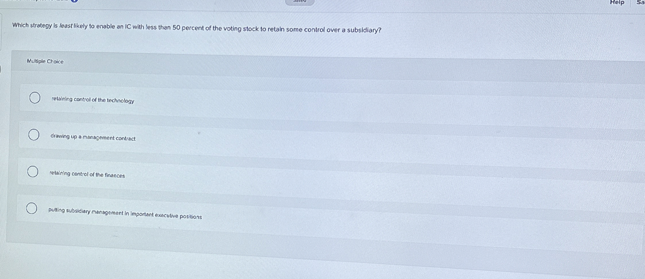  Which strategy is least likely to enable an IC with less