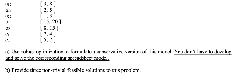 to the constraints a11x1+a12x2b1 a21x1+a22x2b2 x10,x20. All model parameters are considered uncertain,