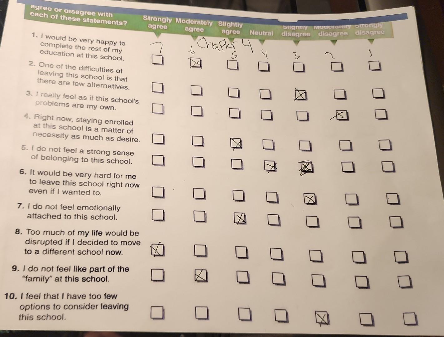 Need help calculating based off my responses. 1. I would be very