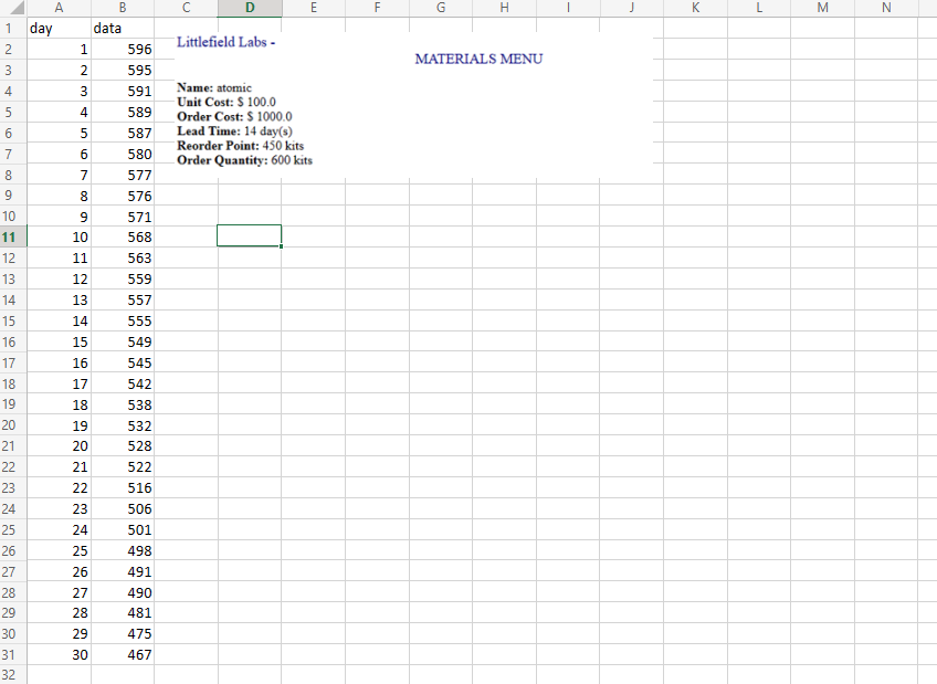 actual simulation including: - How to forecast demand (see attached VoPPT for