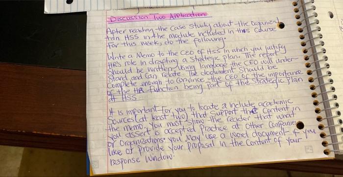  Discussion Two Application. After reading the case study about the organizat