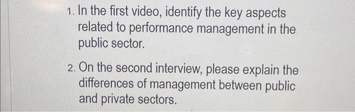 public sector?): http://www.youtube.com/watch? v=v1 iSVRm1EnY\&feature=player detailpage 2. Watch this interview (What can