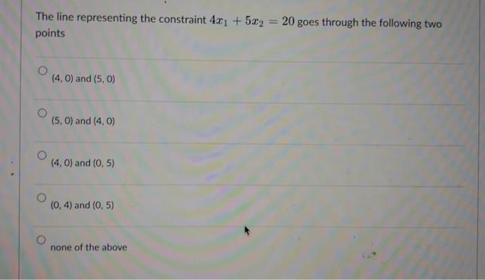 the above. Solve the following linear programming problem with the graphic methods.